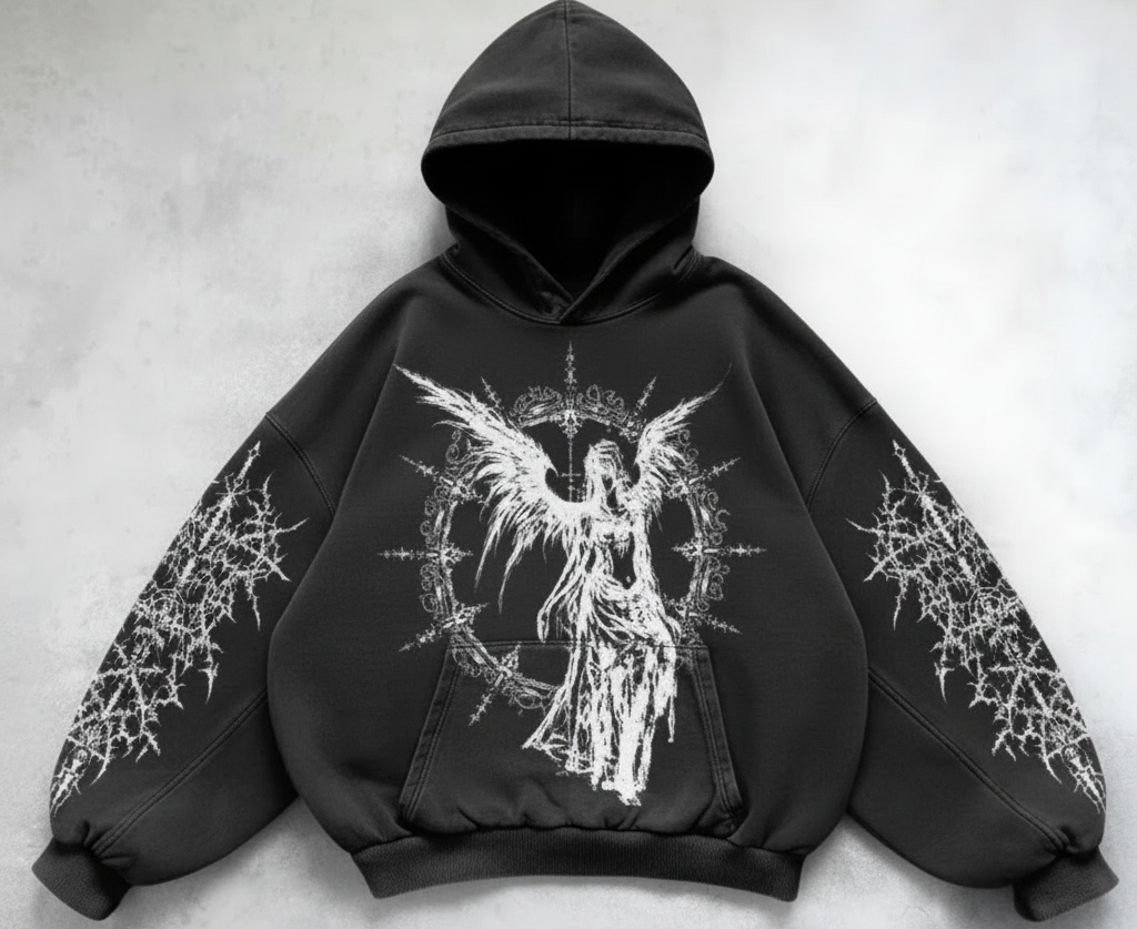 Hooded Printed Hip Hop Y2G Streetwear Sweatshirt